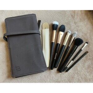 Makeup Brushes Bundle & Roll Storage Portable Bag -  Assorted Brands